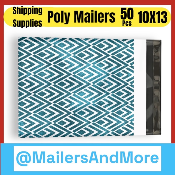 Other - 50 10X13 Poly Mailers, Geometric Chevron, Shipping Envelopes PRICE IS FIRM